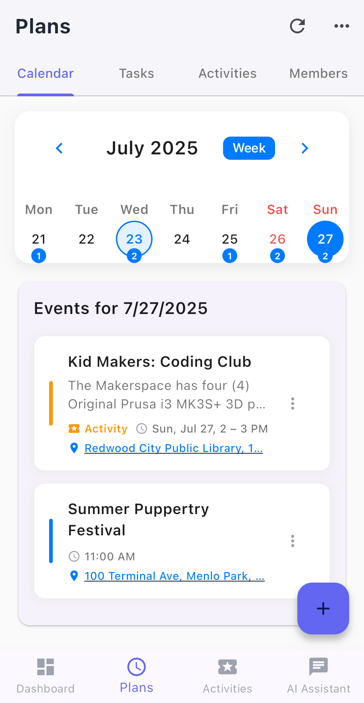 Family Activity Planning